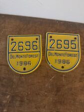 1986 Del Monte Forest - Pebble Beach Auto Car License Plate Gate Badges picture