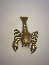 6” Brass Colored Metal Crawfish — Vintage picture