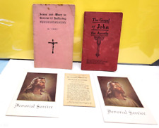 1915 - 1957 ASSORTED ANTIQUE RELIGIOUS BOOKS PAMPHLETS & CARDS - U picture