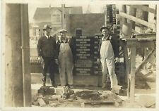 1928 Chester County PA~ID'd Brick Masons~Vintage Photograph~Doyle Bros.~Overalls picture
