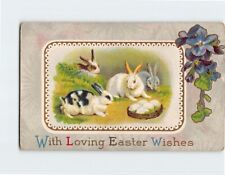 Postcard With Loving Easter Wishes Embossed Card picture