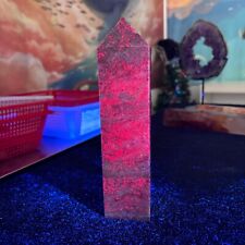 4.9LB 9.3'' Natural Ruby Fuchsite Obelisk Crystal Point Tower Healing Reiki picture