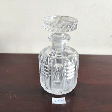 19c Antique Clear Cut Glass Bottle Old Collectible Rare GL576 picture