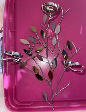 Partylite SHIMMERING LEAVES WALL SCONCE - Gold, Rose Gold and Silver Leaves picture