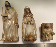 Porcelain Hand Painted Nativity Scene Figurines, 3-Piece. Nice quality, Unmarked picture