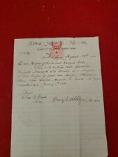 1898 Knights of the Ancient Essenie Order Alpha Senate letter of Knighthood picture