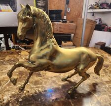 LARGE HEAVY BRONZE HORSE STATUE GALLOPING 14