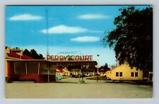 Perry GA-Georgia, Perry Court Motel, Classic Car, Antique Vintage Postcard picture