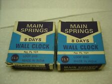 TWO NEW 8-DAY CLOCK MAINSPRINGS  3/4