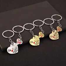 Romantic Couple Keychain Set - Heart Keyring, Valentine's Day Gift, Love Keyfob picture
