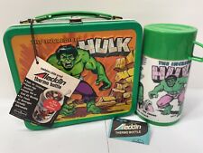 VINTAGE THE INCREDIBLE HULK LUNCHBOX & THERMOS ~ UNUSED W/ TAGS picture