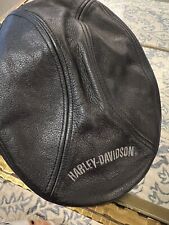 Vintage Men’s Harley-Davidson Newsboy/Cabbie Black Leather Cap Size M picture