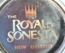 1960-70s New Orleans Louisiana Royal Sonesta Luxury Hotel HEAVY glass ashtray--- picture