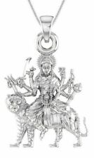 Indian Traditional Sterling Silver Goddess Durga Maa Pendant For Men & Women picture