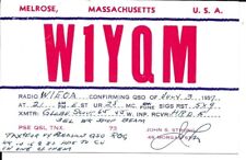 QSL 1957  Melrose MA    radio card picture