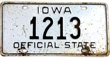 Iowa Official State 1970s Old License Plate Garage Man Cave Wall Decor Collector picture