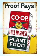 Farmers Union Coop Full Harvest Plant Food Farm Cottage Shop metal tin sign picture