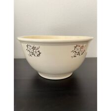 Kitchen Kraft Oven Serve Mixing Bowl Vintage  40s Ivory w/Gold Floral Detail picture