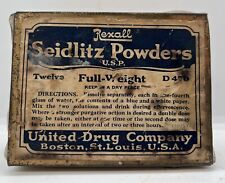 Antique Vintage REXALL Seidlitz Powders Tin Container United Drug Company D470 picture