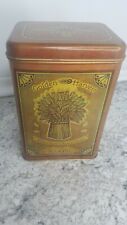 Vintage Tin Canister Golden Harvest Flour Tin Bleached Wheat: Chein 1977, 1978 picture