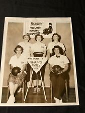 Vintage Vallejo California 1954 PHOTO - Vallejo Bowl Bowling Club Women 8x10” picture