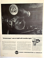 1946 RCA Sniperscope Snooperscope Print Ad 13in x 10 in WWII picture