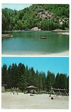 Postcard CA  Groveland Yosemite Lakes Camper Park Swimming Beach California picture