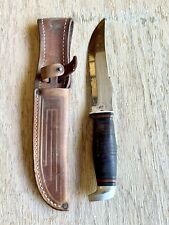 Vintage Case XX Fixed Blade Hunting Knife w/Original Leather Case Sheath picture