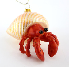 Robert Stanley Hermit Crab Ocean Beach Blown Glass Christmas Ornament New picture