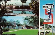 Gulfport, Mississippi Postcard MOODY'S MOTEL 3 Views Highway 90 Roadside c1950s picture