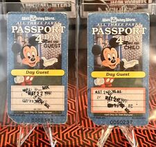 Vintage 1991 Walt Disney World Three Parks Passport   4 day Pair Of Tickets picture
