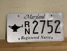 RARE Maryland Registered Nurse License Plate RN-2752 picture