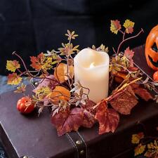 Fall Candle Rings Wreaths Autumn Wreath Ornaments Harvest Thanksgiving Candle picture