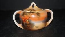 Beautiful Vintage NORITAKE Hand Painted Sugar Bowl with Lid Made in Japan picture