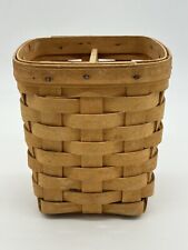 Longaberger Hand Woven Utensil Basket w/ Wooden Divider 6