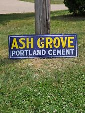 Ash Grove Portland Cement Porcelain Sign Original Advertising 40