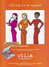 $3.00 PRINT AD - vintage STILA Cosmetics 1999 cute drawings of women 1-Page picture