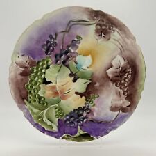 Haviland France Hand-Painted Plate with Grape and Leaf Design picture
