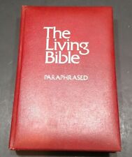 1971 The Living Bible Paraphrased Vintage Red Binder T23 picture
