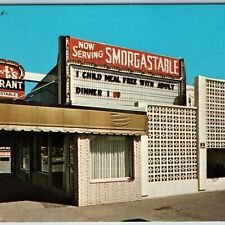 c1950s Dubuque IA Roberts Smorgastable Restaurant James L Shaffer Chrome PC A201 picture
