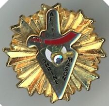 Hat or Lapel Pin Shrine Mason AFIFI 1994 Gold Trowel Red Sword Rhinestone D-3 picture