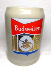 Budweiser HEAVY Ceramic/Porcelain Beer Mug - Shield Logo - Gerz/ Cermany .5 L picture