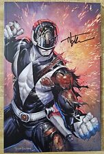 NYCC 2023 Exclusive MMPR 30th Anniversary Black Ranger Battle Damage VIRGIN Sign picture