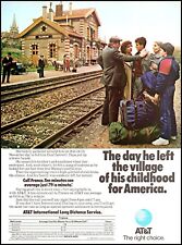 1985 AT&T French railroad station family telephone vintage photo Print Ad ads17 picture