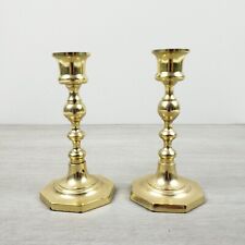 Vintage Matching Set Of 2 Solid Brass 5.5