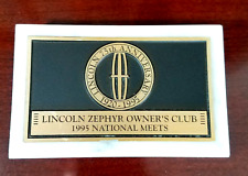 Vtg 1995 Lincoln-Zephyr Owners Club MARBLE PAPERWEIGHT Lincoln 75th Anniversary picture