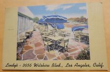 Used 1949 Lindy's Cocktail Lounge Wilshire Blvd Los Angeles Ca. vintage postcard picture