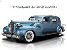 1937 Cadillac Fleetwood Limousine Metal Sign 9