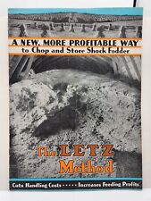 Letz Method to Chop & Store Shock Fodder Corn Live Stock Feed Pamphlet YY picture