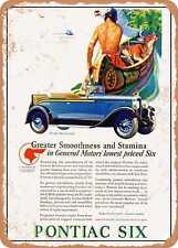 METAL SIGN - 1928 Pontiac Sport Roadster Greater Smoothness and Stamina picture